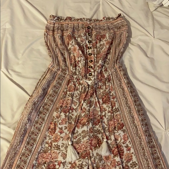 Strapless Floral Print Cropped Jumpsuit - Picture 4 of 5